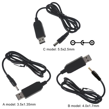QC3.0 USB na 12V 1.5 A 18W 5.5x2.5mm Krok Nahoru, Line Converter Kabel pro WiFi Router Modem Stolní Lampa Reproduktor Ventilátor 100CM