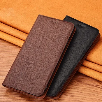 Dřevo Žíly Kožené Pouzdro Kryt pro Samsung Galaxy Note 8 9 10 20 Pro Lite Ultra Magnetické Flip Ochranný Shell