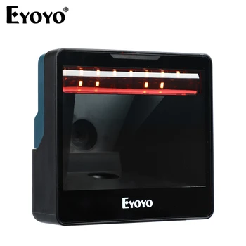 Eyoyo 2D Ploše Čárových Kódů Všesměrové Hands-free 1D USB Drátové Stolní Čtečka Čárového Kódu PDF417 QR Image Obrazovka Skenování