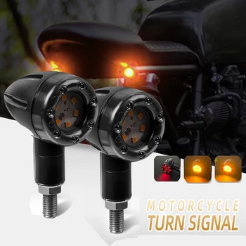 Motocyklové LED Mini Světlo směrovka Kulka, Moto Ukazatele, brzdové Světlo led 12V Vhodné Pro Harley Chopper Motorka Skútr