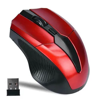 Bezdrátová Herní Myš, Nastavitelné DPI Switch 800-1200-1600DPI 2.4 G 6 Tlačítek Optická Myš pro Notebook PC