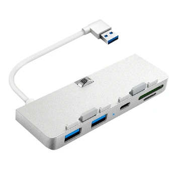 5-V-1 Rozbočovač pro Apple IMac All-In-One USB3.0X2/Typ-C/TF/SD 5Gbps Multifunkční Přenosný Rozbočovač Dokovací Stanice
