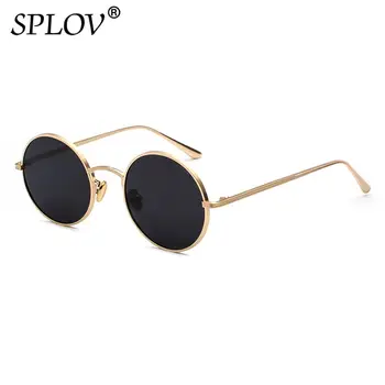 SPLOV Retro Punk Styl Muži Brýle, Ženy, Vintage Kulatý Kovový Rám Barevné Čočky, Sluneční Brýle, Módní Brýle Gafas Sol UV400