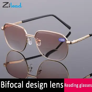 Zilead Brýle na Čtení Ženy Muži Daleko A Blízko, Bifokální Presbyopickém Brýle, Dvojité světlo Kovové Dalekozrakosti Brýle+1.5 2.0 2.5 3.0