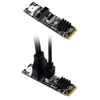 PH69 M. 2 S M Key PCIe USB 3.1 Přední Rozšiřující Karta 5 gb TYP C+19/20PIN Rozhraní Adaptér Převodník S 4Pin Napájecí Port