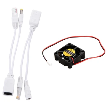 Pasivní Power Over Ethernet Adaptér Poe Injector + Splitter Kit S 3010S 12V 0.06 Střídavý DC Chladicí Ventilátor