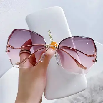 nová bezrámová clona sluneční brýle ženské gradient sluneční brýle butterfly květinové sluneční brýle vintage