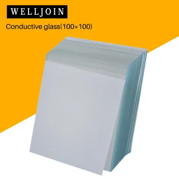 100x100x1.1mm 7 ohm / 12ks laboratorní transparentní vodivé sklo indium tin Oxide ITO sklo