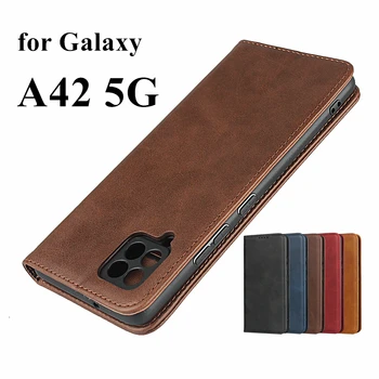 Kožené pouzdro pro Samsung Galaxy A42 5G A40 A41 Flip pouzdro držitele karty Pouzdro Magnetické přitažlivosti Pouzdro Peněženka Případ