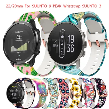 Tisk Silikonové Watchband 20mm Pro SUUNTO3 Fitness Náramek Pro SUUNTO 3 Fitness Vyměnitelné Příslušenství Hodinek Snadné uchycení