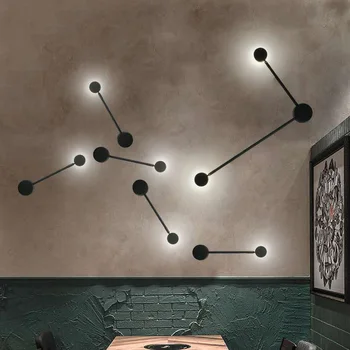 Ložnice Nástěnné Svítidlo Jednoduše Postmoderní Černé Nástěnné Svítidlo Obývací Pokoj Ložnice Noční Kreativní Světlo Uličky Vnitřní Zdobí Led Světla