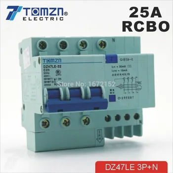 DZ47LE 3P+N 25A 400V~ 50HZ/60HZ proudový jistič s více než aktuální, a ochrany proti protékání RCBO