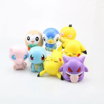 8ks/pytel Takara Tomy Pikachu Dekorace Dort Dekorace Doll Anime Figurka Pokémon Figurky Akční Obrázek