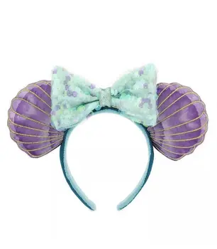 Disney Parky Malá Mořská Víla Princezna Ariel Minnie Mouse Uši Čelenky