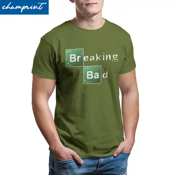 Breaking Bad Mužů T Košile Chemie Heisenberg Úžasné Trička Krátký Rukáv O Krku T-Košile Bavlna Dárek Topy