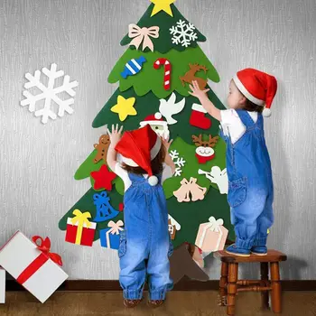 DIY Cítil Vánoční Strom s LED String Světla pro Děti Dárky Dveře, Závěsné Ozdoby, Vánoční Dekorace, Party Dodávky