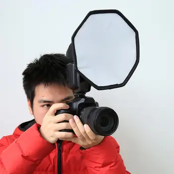 20 cm Univerzální Osmiúhelník Styl Skládací Světlo Blesku Difuzor Octagon Blesk Difuzér Softbox Soft Box pro Canon Nikon