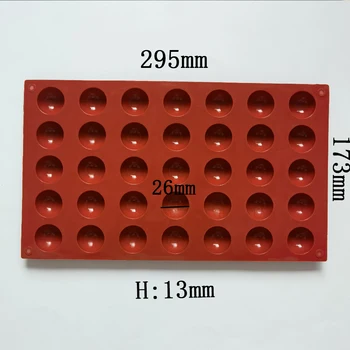 35 Díry 3D Míč Kolem Půl Koule Silikonové Formy pro DIY Pečení Pudink Mousse Čokoládový Dort Formy Kuchyňské Doplňky, Nástroje