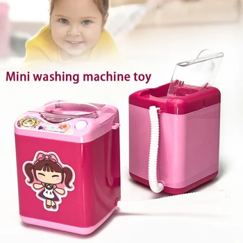 Mini Pračka pro Listového Prášek Kartáč Simulace Pračka Hračka Mini Domácí Spotřebiče Dárek pro Děti YN17