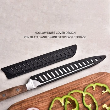 Černé Plastové Kuchyňský Nůž Blade Protector pro 3,5-10 Palcový Nůž Kryt 1 Ks Eco-Friendly Kuchyně Nástroj