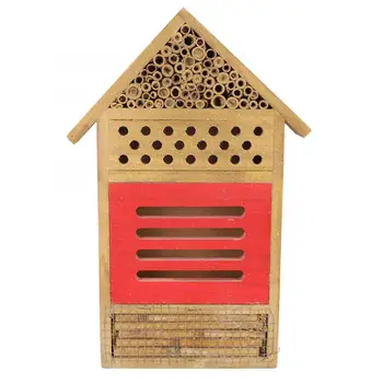 Vysoce Kvalitní Dřevěné Včelí Dům Dřevěné Hmyzu Včelí Dům Dřeva Chyba Pokoje Hotel Přístřeší Zahradní Dekorace Hnízda Box 19.5x3.8x29.8cm
