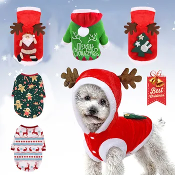 Vánoční Psí Oblečení Pro Malé Psy, Zimní Srst Psa Pes Vánoční Kostým Štěně Oblečení Nový Rok Pet Čivava Oblečení Bunda