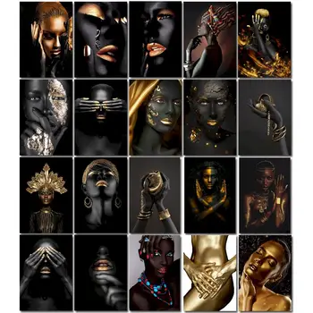 Diy Malování Podle Čísel Obrázek Černé Zlato Africké Ženy Olejomalba Na Plátno Nástěnné Obrázky Pro Obývací Pokoj Moderní Ruční Dárek