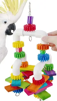 Papoušek kousání hračky, Bird hračky Plastové potrubí hračky Velký řetězec