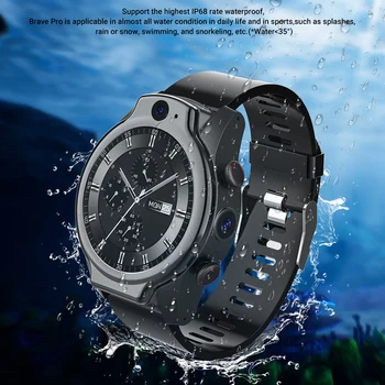 Rogbid Statečný Pro chytré hodinky 1.69 inch HD kulatý displej 4G full Netcom duální kamera rozpoznávání tváří