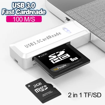 2 V 1 SD TF Card Reader USB 3.0 pro SD Paměťové Karty Micro Adaptér pro PC, Notebook, Příslušenství Multi Inteligentní Čtečku Karet