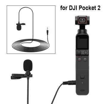 3,5 mm Přenosný Klip-na Klopový Kondenzátorový Mikrofon Drátový Mini Mikrofon pro DJI Kapsy 2 do-It-Všechny Zvládnout Gimbal Fotoaparát Příslušenství