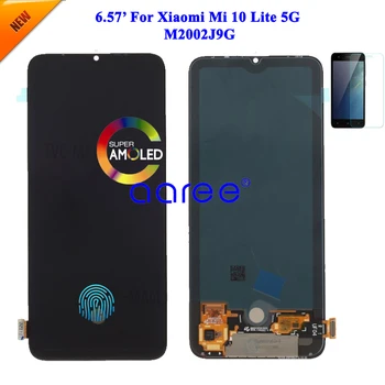 AMOLED LCD Displej Originální Pro Xiaomi Mi 10 Lite LCD Pro Xiaomi Mi10 Lite 5G LCD Displej LCD Displej Dotykový Digitizér Shromáždění