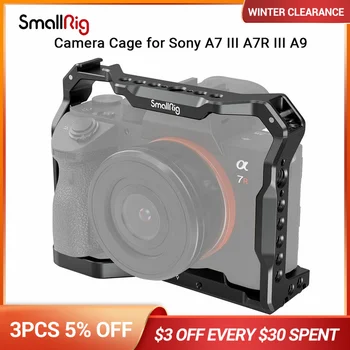 SmallRig Světlo Fotoaparátu Klec pro Sony A7 III A7R III A9 S Cold Shoe Mount Hliníkové Slitiny Klece Plošiny sony a7 iii 2918 sklo