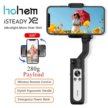 Hohem iSteady X2 Smartphone Gimbal 3-osý Ruční Stabilizátor s Dálkovým ovládáním pro hone12 11Pro/Max Samsung HUAIWEI,Youtube