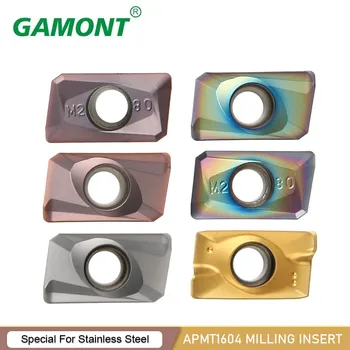 GAMONT APMT1604 frézování-li vložit karbid rychle nakrmit R0.8 zrna z nerezové oceli 1135 CNC blade