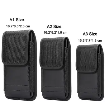 Nové nylonové tkaniny pásu karet slot muži mobilní telefon visí pás taška Univerzální Pouzdro pouzdro Pouzdro Pro SAMSUNG Pro iphone 11pro max