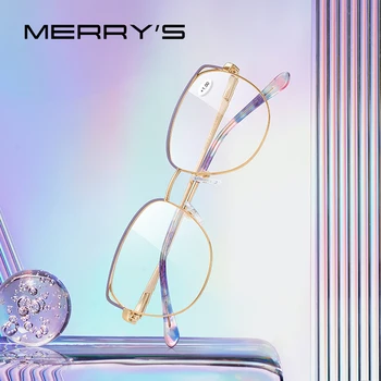 MERRYS DESIGN Retro Cat Eye Brýle Módní Ženy Reader Modré Světlo Blokování CR-39 Pryskyřice Čočky S2704FLH