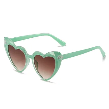 Srdce Krásné Tvarované sluneční Brýle Diamond Želé Barva Ochranou UV400 Ženy Značky Návrhář Cat Eye Sluneční Brýle, Ženy
