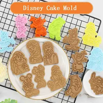 1ks Disney Frozen Mickey Mouse Pú 3D Cookie Cutter Cookie Formy pro Party Dekorace Dodávky Dezert Cookies Hračky Dárek