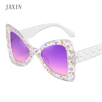 JAXIN Osobnost luk, sluneční Brýle, Ženy, trend nový design značky Sluneční Brýle MS krásné květinové rám roztomilý divoké UV400 oculos 2019