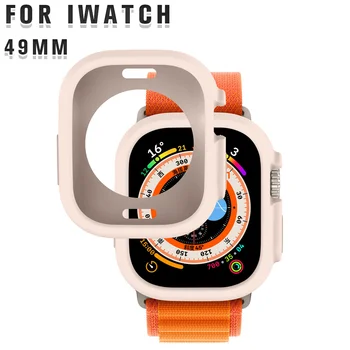 Candy Barva Pouzdro pro Apple Watch Ultra 49mm TPU Gumový Chránič Nárazníku pro Iwatch Série Ultra 49 Integrované Ochranné Bazel