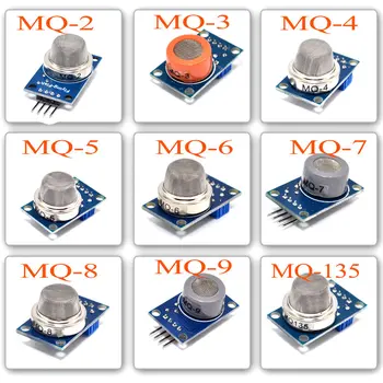 MQ-2 MQ-3 MQ-4 MQ-5 MQ-6 MQ-7 MQ-8 MQ-9 MQ-135 Detekce Kouře, metanu, zkapalněného Plynu Senzor Modul pro Arduino Starter DIY Kit
