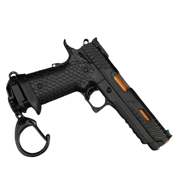 TTA COMBA Taktické Klíčenka Plast 1:4 Mini Pistole Pistole Pouzdro Tvar Zbraň Key Ring Dárek s Pohyblivými Páky Časopis Card Slot