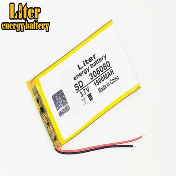 3.7 V lithium Tablet polymer baterie 305080. MP4.MP5 battery1500mah