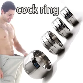 Metal Penis Ring Šourku Zádržného Systému Otroctví Erekční Kroužek Míč Nosítka Zpoždění Ejakulace Mužské Cudnosti Dick Dospělý Sex Nástroje Pro Muže