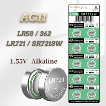Nové 10PCS AG11 362 LR721 362A L721F SR721SW 1,55 V Lithiové Baterie Ochrana Životního prostředí Tlačítko Baterie pro Hodinky