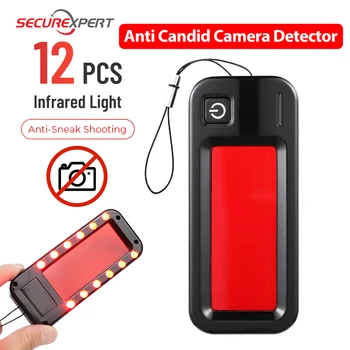 Anti Skrytá Kamera Detektor Bezpečnostní Ochranu Alert Osobní Bezpečnost Anti Upřímný jammer Bug mini signál blocker s 12 LED Světla