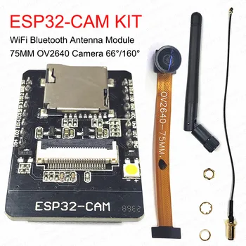 ESP32 CAM Kit pro Ai-Myslitel, WiFi, Bluetooth OV2640 kamerový Modul s Anténou Kit 2MP 66 120 160 Stupňů 650nm 850nm 2MB PSRAM