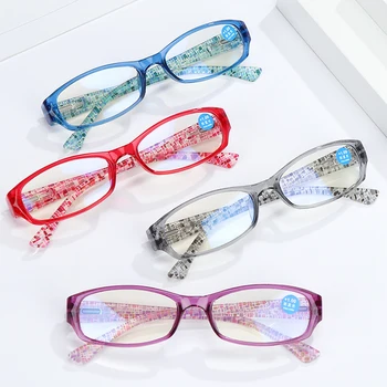 Módní Anti-Modré Světlo Brýle Na Čtení Ultra-Lehká Ochrana Očí Ženy Přenosné Květiny Elegantní Pohodlné Brýle