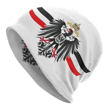 Německá Říše Vlajky Imperial Eagle nakoupila čepice Beanies Německo Klobouk Cool Street Unisex Čepice Dual-použití Kapoty Pletené Čepice